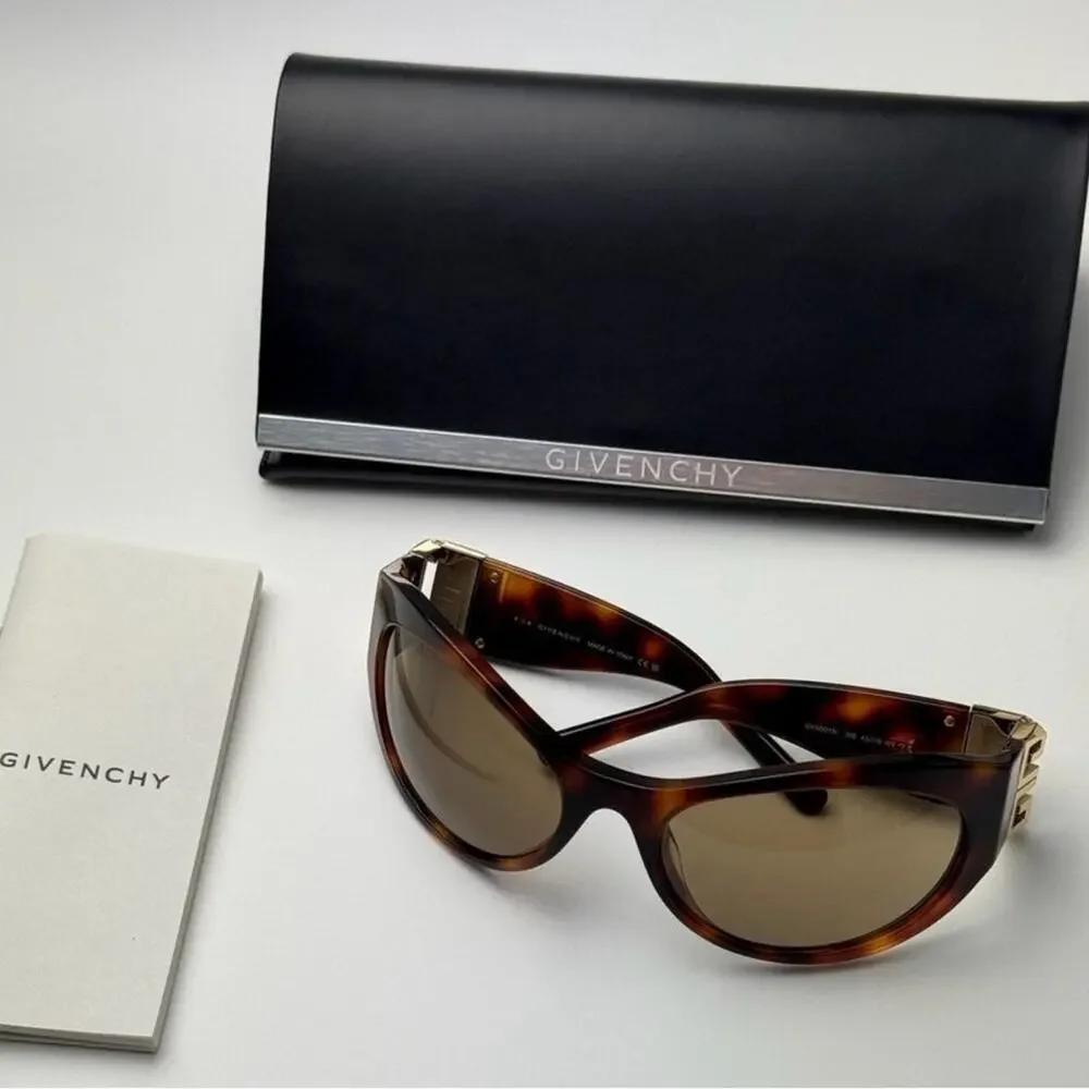 New! Givenchy Elegant Tortoise Shell Sunglasses, GV40073I 53E, Authentic